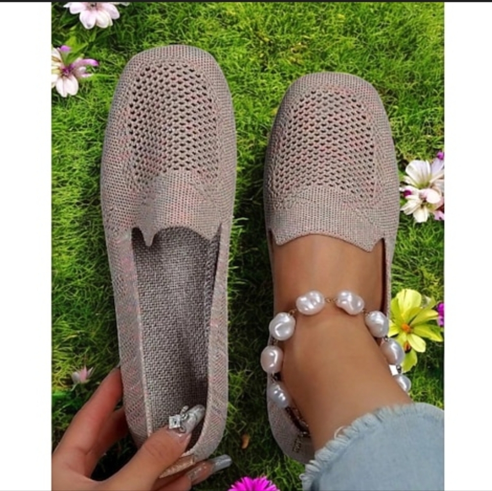 Knitted Mesh Slip-On Loafers Women’s Size 37